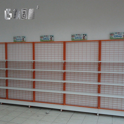 Net Backplane Wire Supermarket Display Shelf 1350mm height For Retail