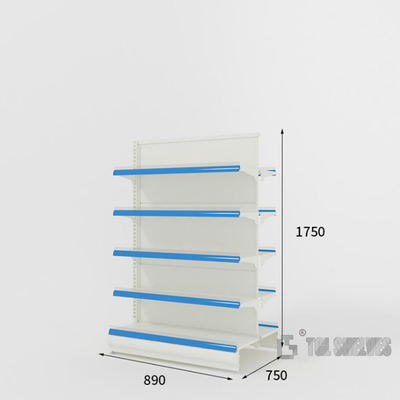 Gondola Display Rack Shelves Powder Coating For Supermarket