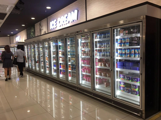 Open Glass Door Merchandiser Refrigerator 220v-240v Voltage 2050mm height