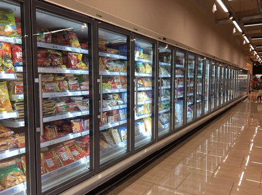 Open Glass Door Merchandiser Refrigerator 220v-240v Voltage 2050mm height
